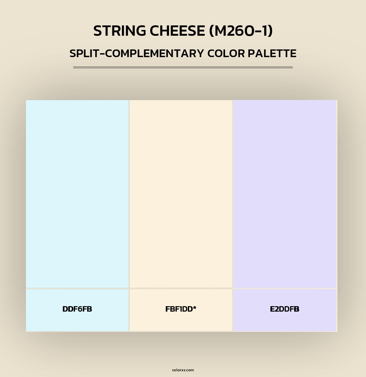 String Cheese (M260-1) - Split-Complementary Color Palette