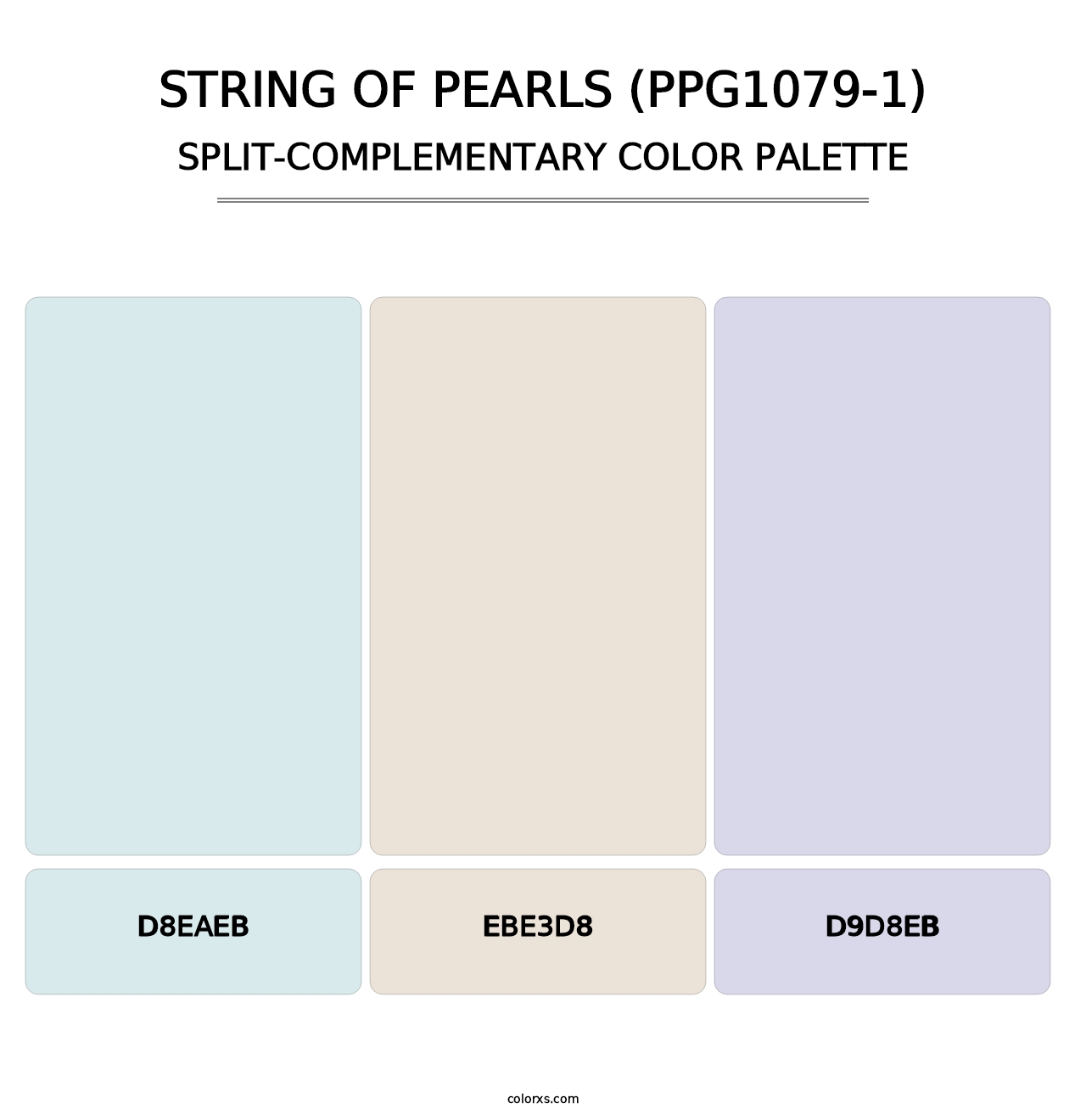 String Of Pearls (PPG1079-1) - Split-Complementary Color Palette