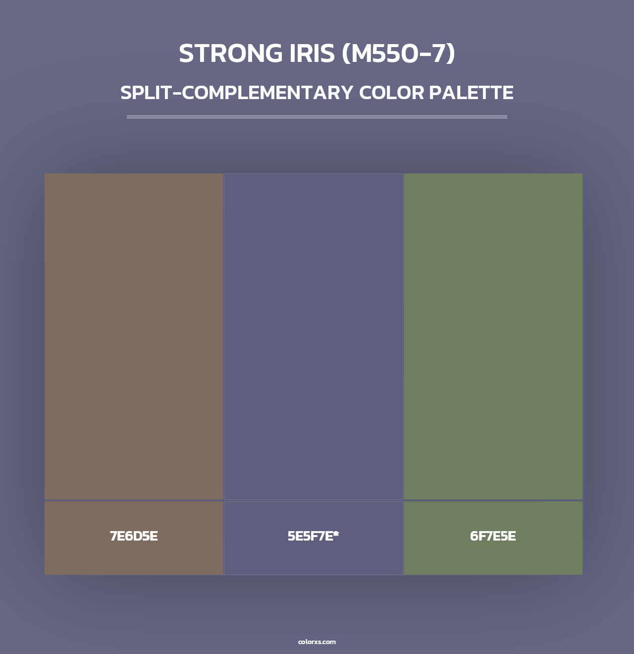 Strong Iris (M550-7) - Split-Complementary Color Palette