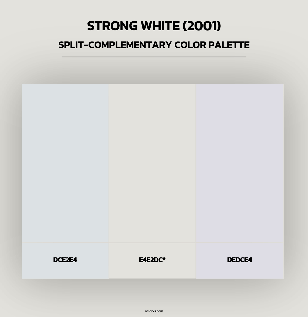 Strong White (2001) - Split-Complementary Color Palette
