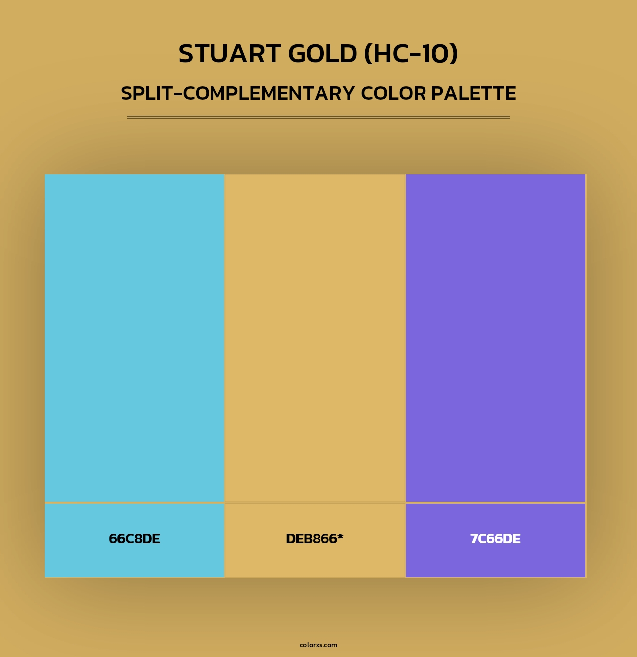 Stuart Gold (HC-10) - Split-Complementary Color Palette