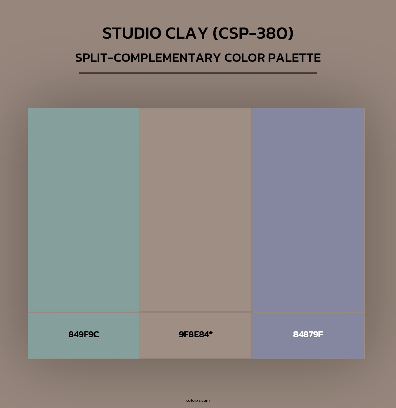 Studio Clay (CSP-380) - Split-Complementary Color Palette