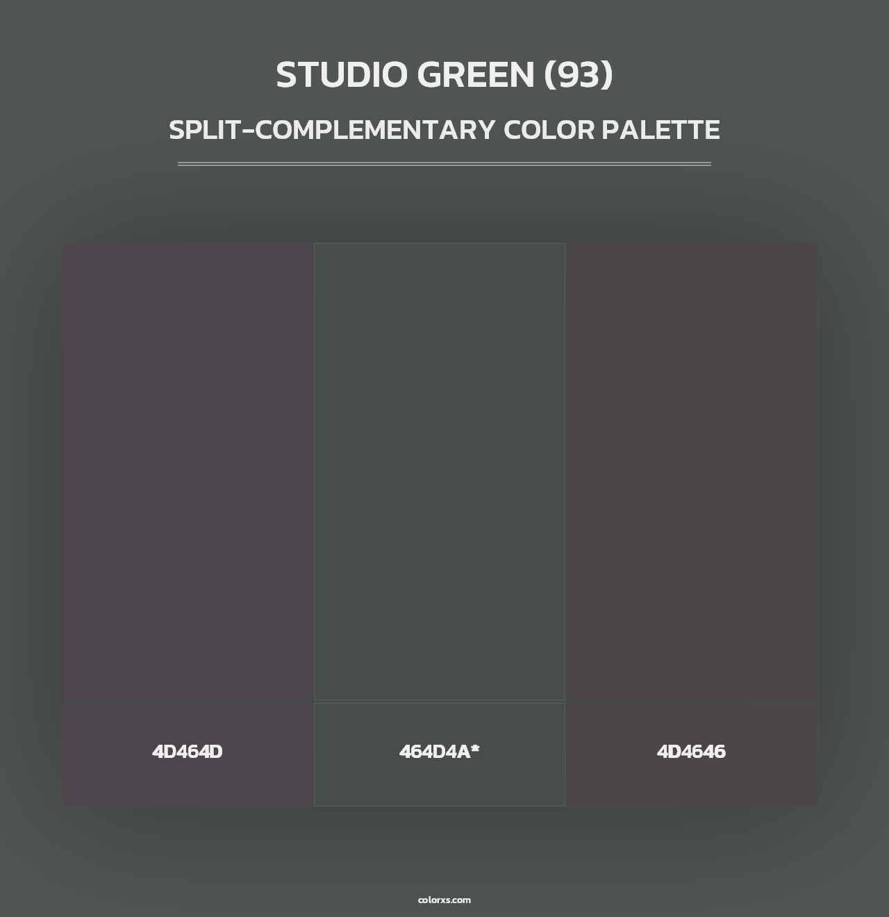 Studio Green (93) - Split-Complementary Color Palette