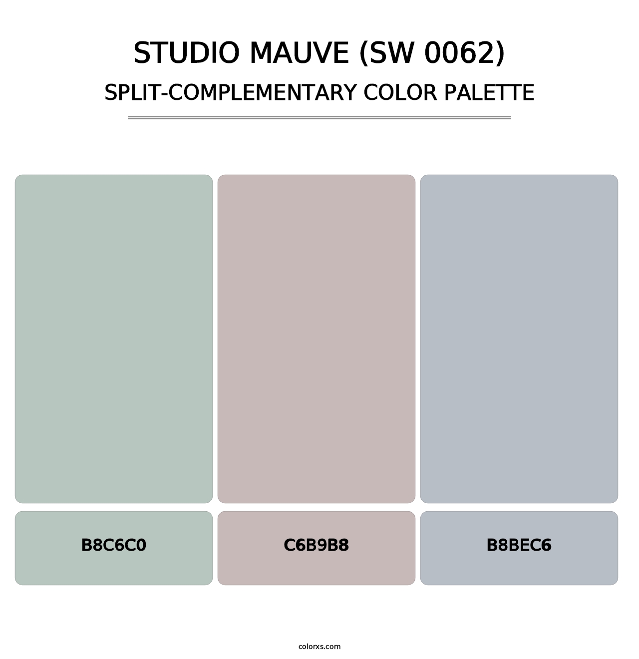 Studio Mauve (SW 0062) - Split-Complementary Color Palette