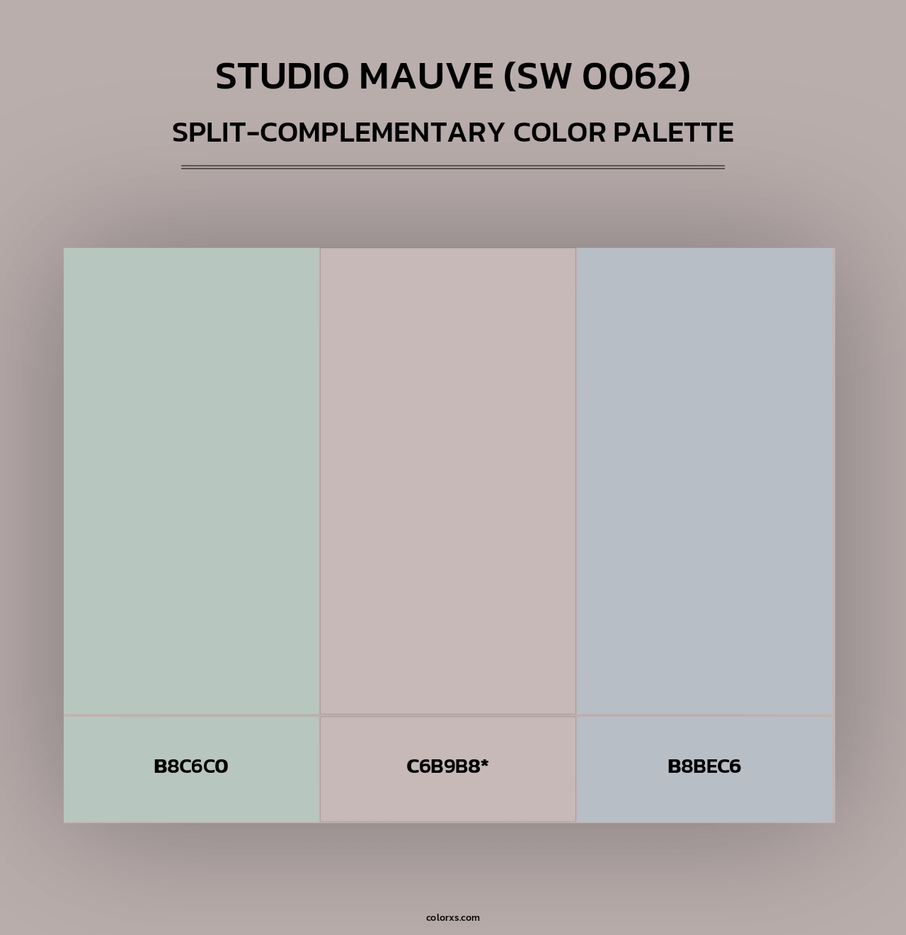 Studio Mauve (SW 0062) - Split-Complementary Color Palette