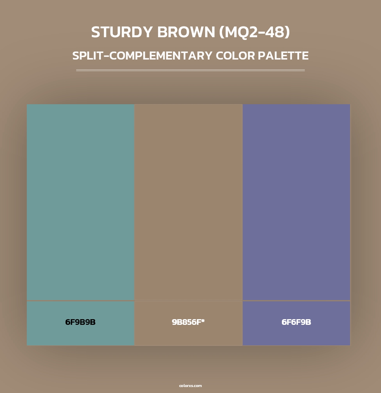 Sturdy Brown (MQ2-48) - Split-Complementary Color Palette