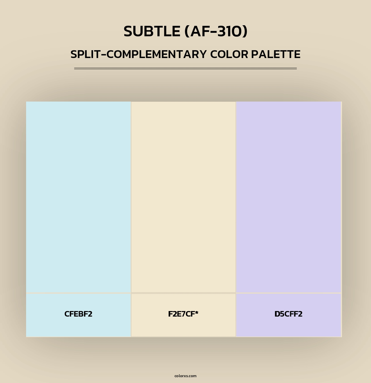 Subtle (AF-310) - Split-Complementary Color Palette