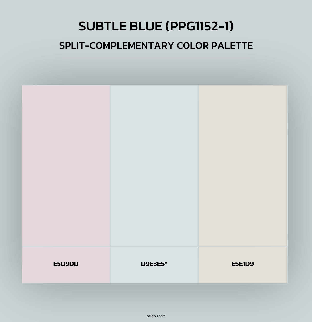 Subtle Blue (PPG1152-1) - Split-Complementary Color Palette