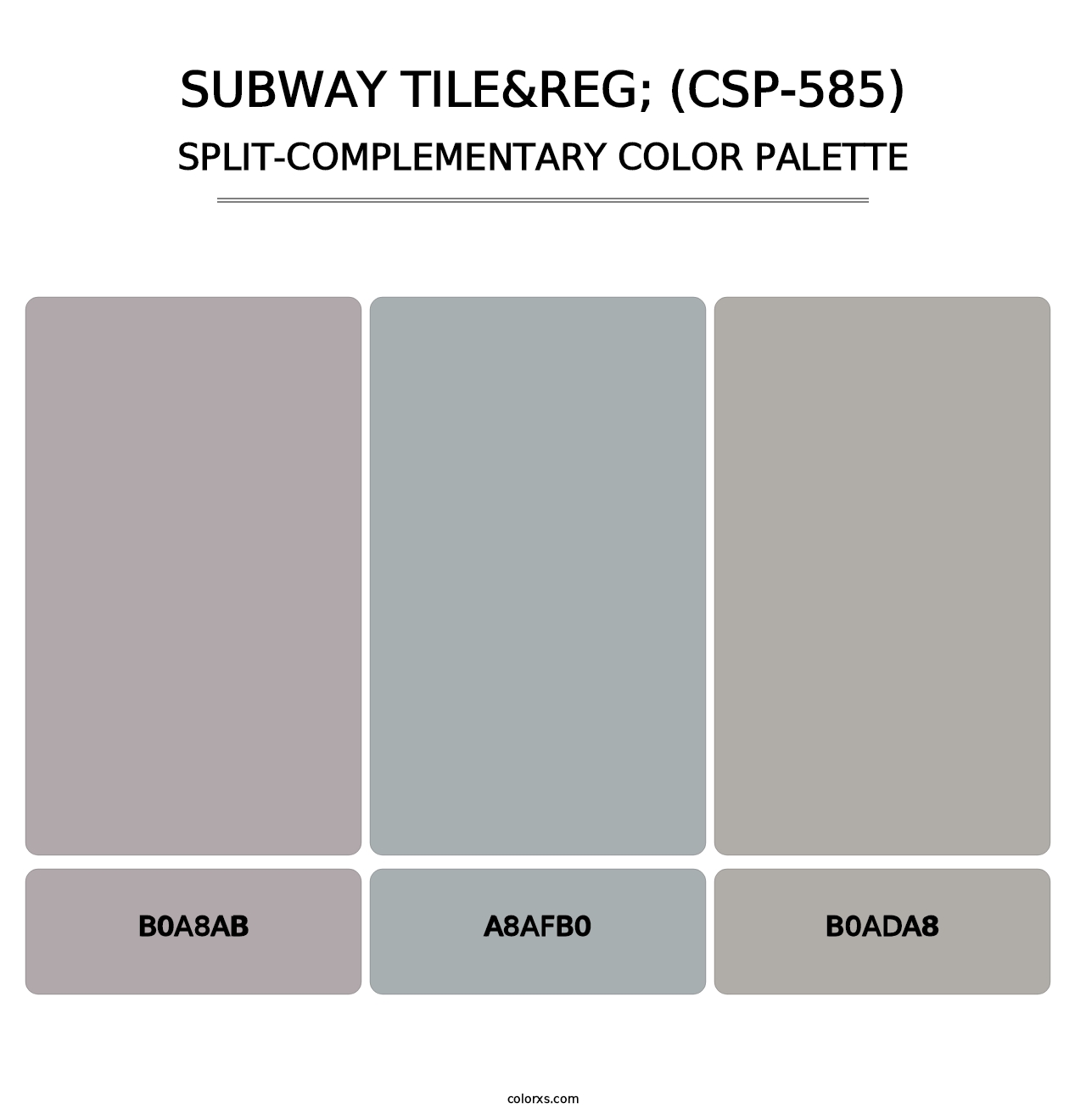 Subway Tile&reg; (CSP-585) - Split-Complementary Color Palette