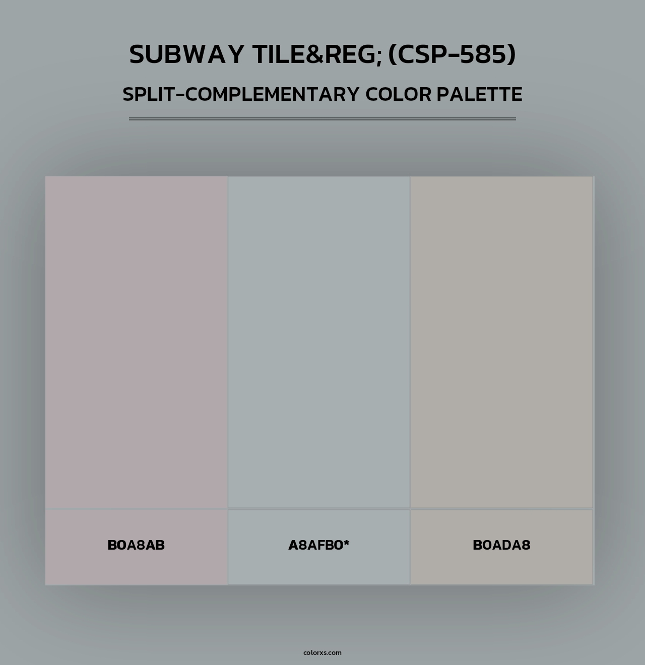 Subway Tile&reg; (CSP-585) - Split-Complementary Color Palette