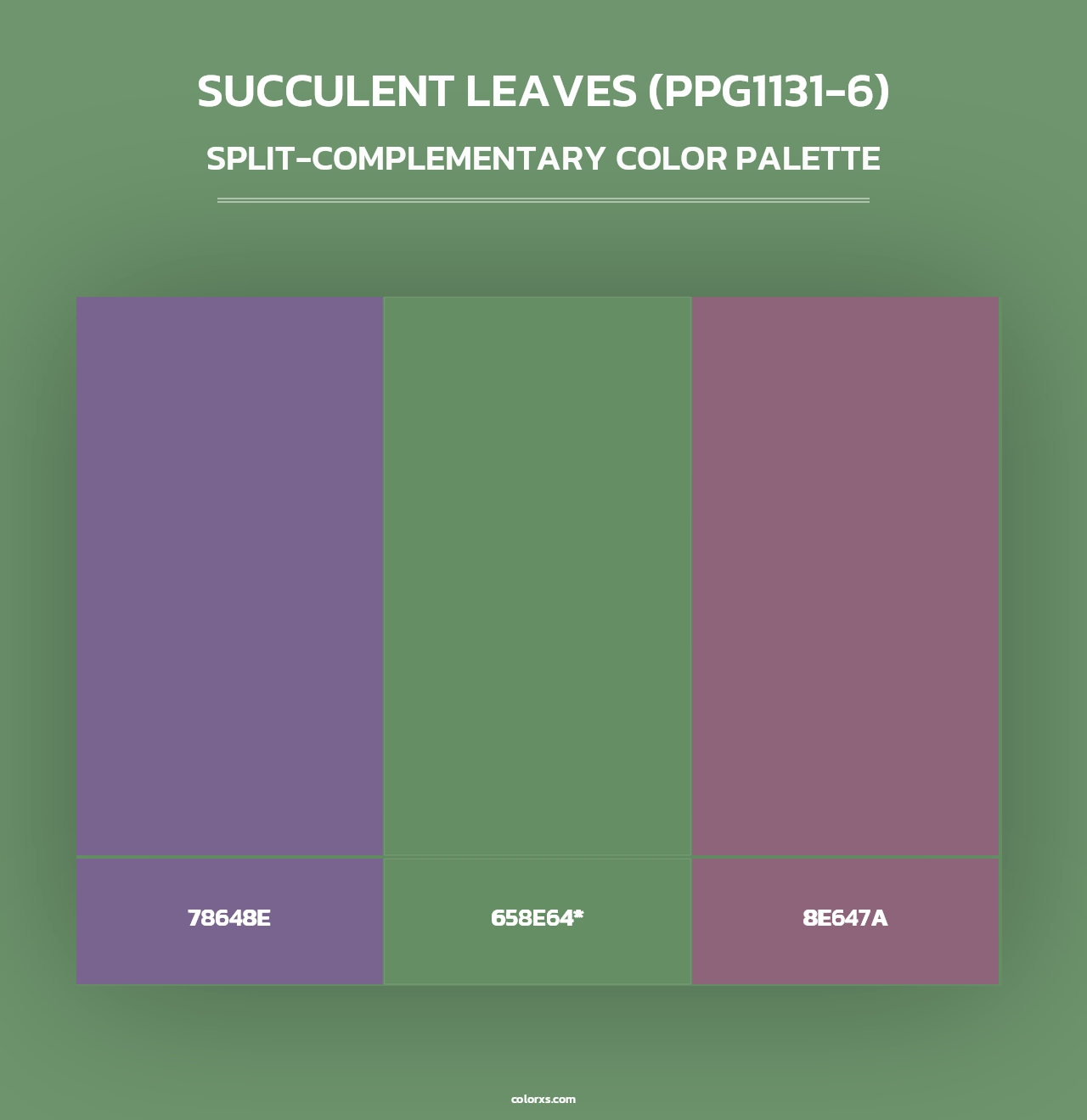 Succulent Leaves (PPG1131-6) - Split-Complementary Color Palette