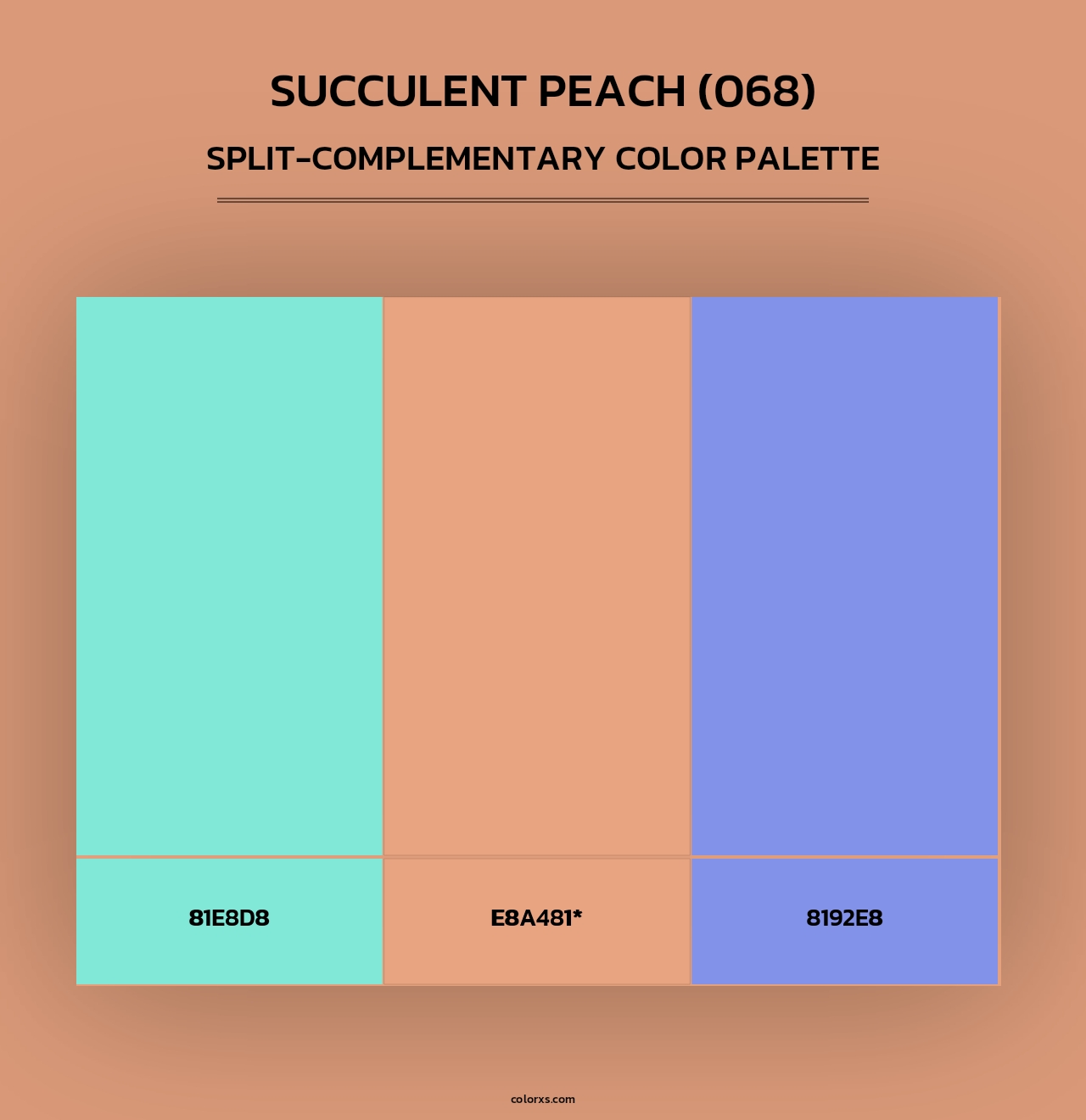 Succulent Peach (068) - Split-Complementary Color Palette