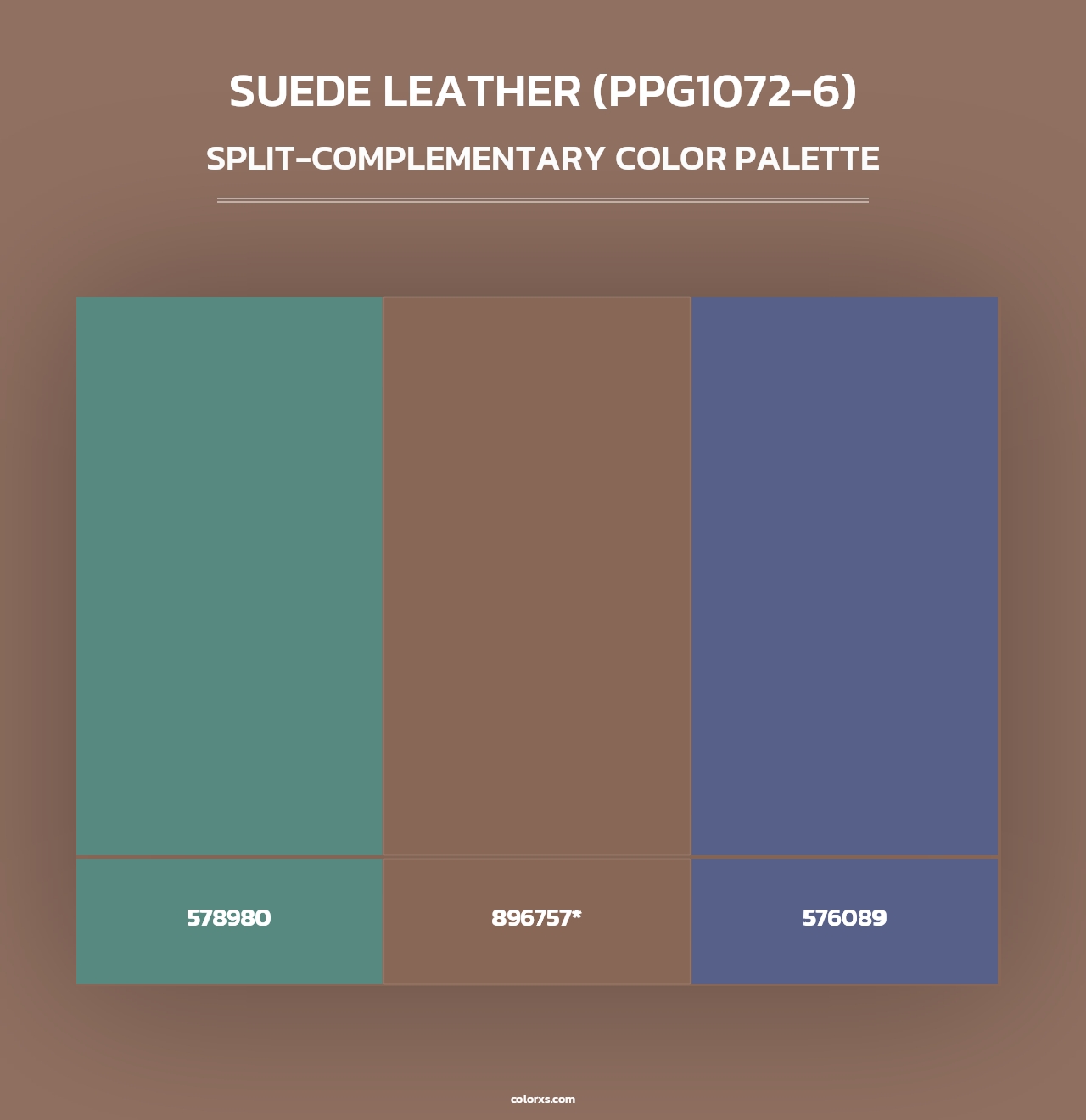 Suede Leather (PPG1072-6) - Split-Complementary Color Palette