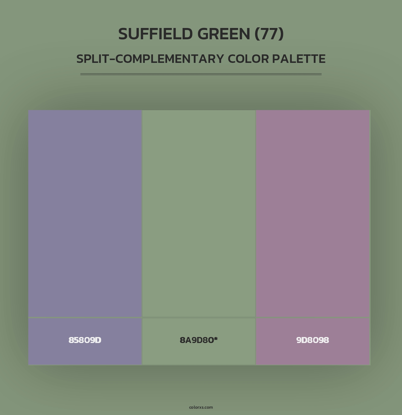 Suffield Green (77) - Split-Complementary Color Palette