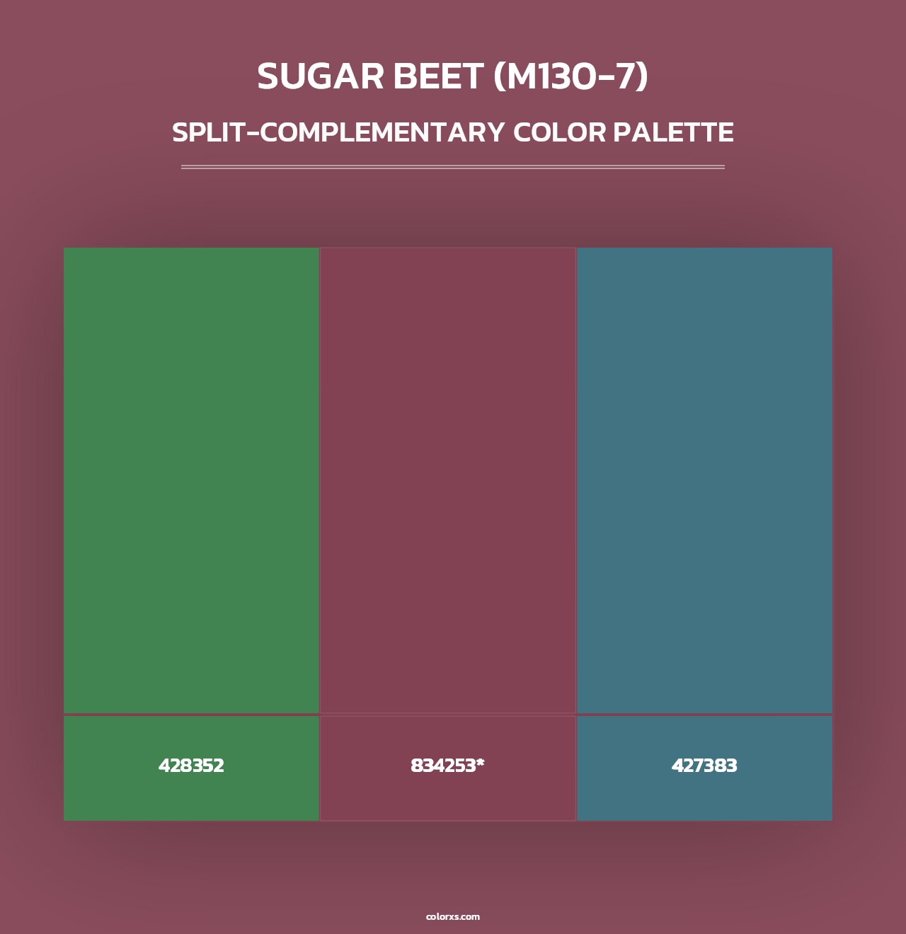 Sugar Beet (M130-7) - Split-Complementary Color Palette