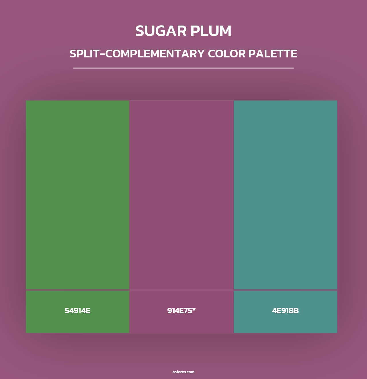 Sugar Plum - Split-Complementary Color Palette