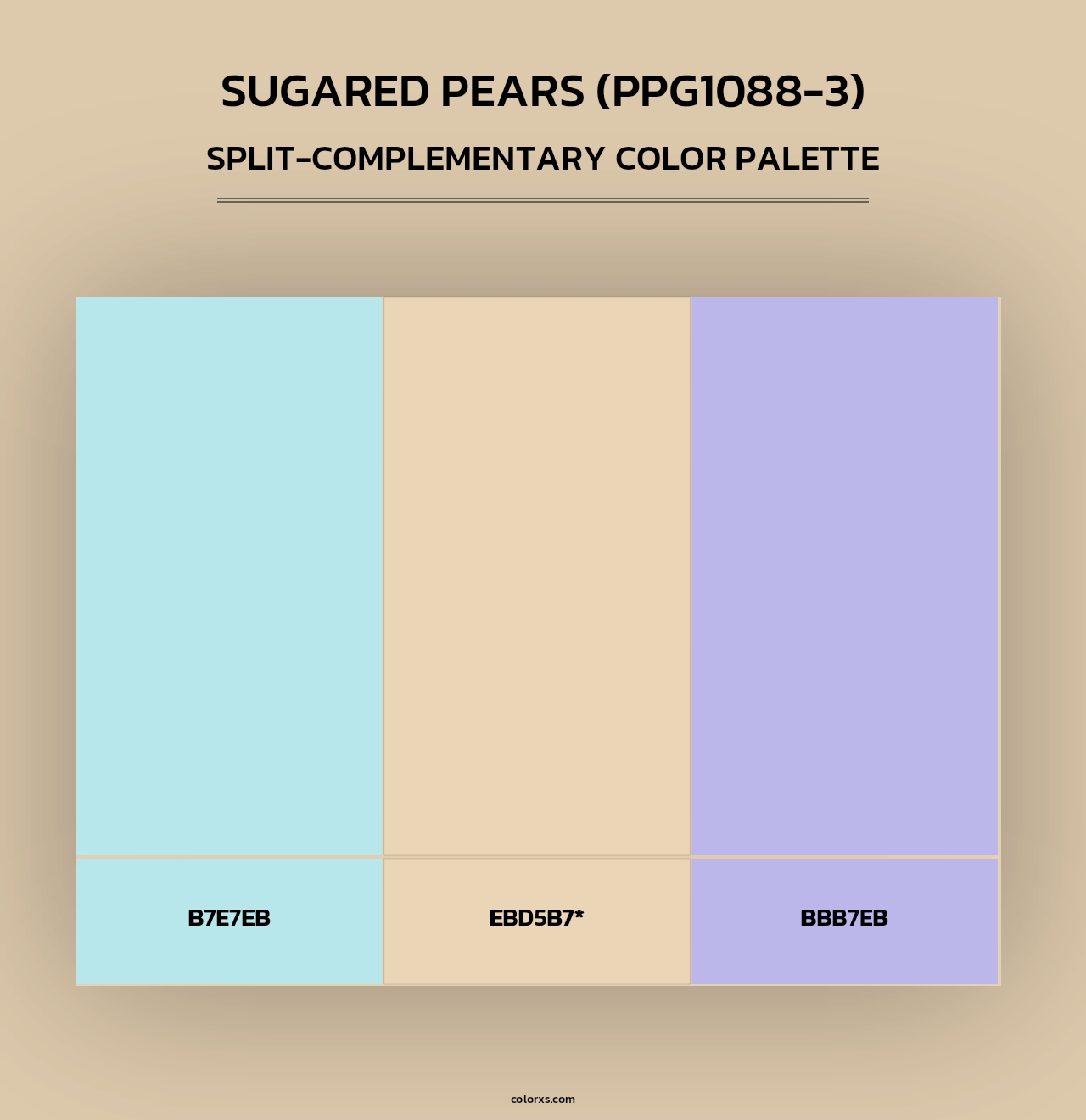 Sugared Pears (PPG1088-3) - Split-Complementary Color Palette