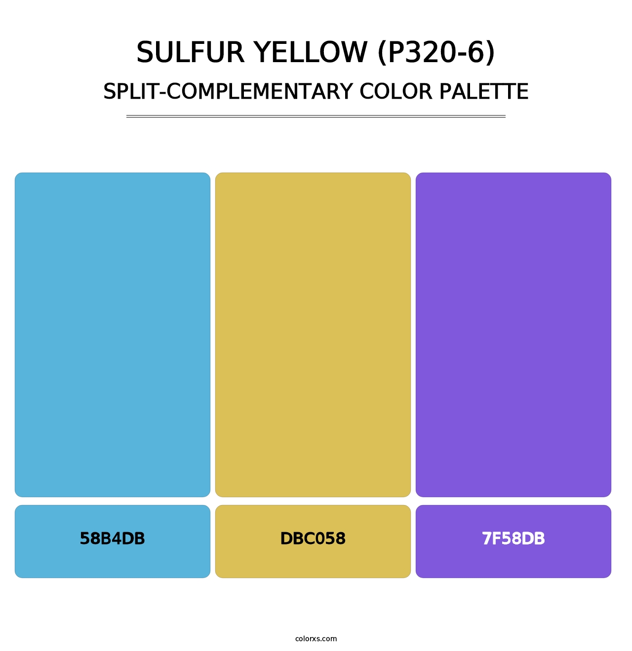 Sulfur Yellow (P320-6) - Split-Complementary Color Palette