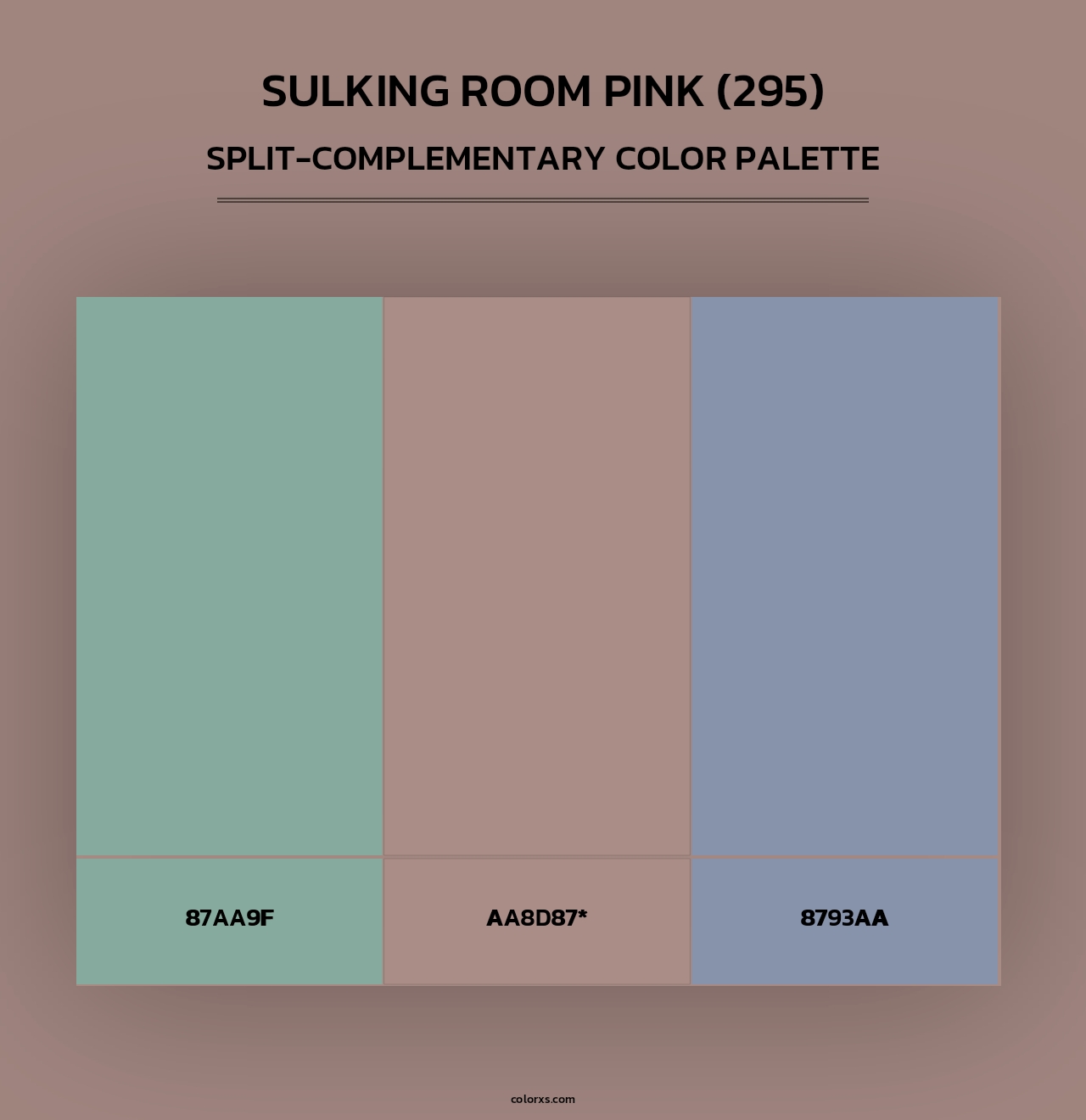 Sulking Room Pink (295) - Split-Complementary Color Palette