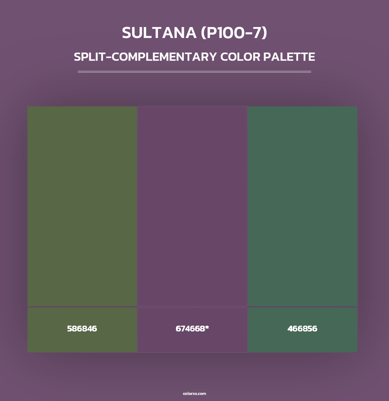 Sultana (P100-7) - Split-Complementary Color Palette