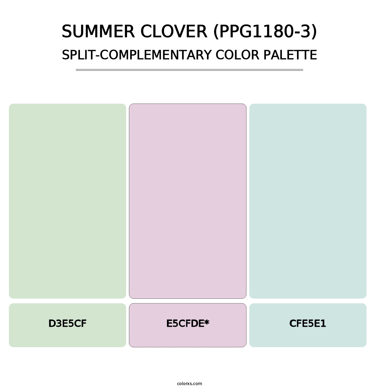 Summer Clover (PPG1180-3) - Split-Complementary Color Palette