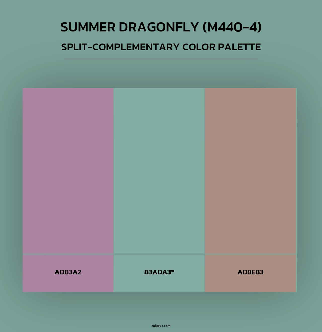 Summer Dragonfly (M440-4) - Split-Complementary Color Palette