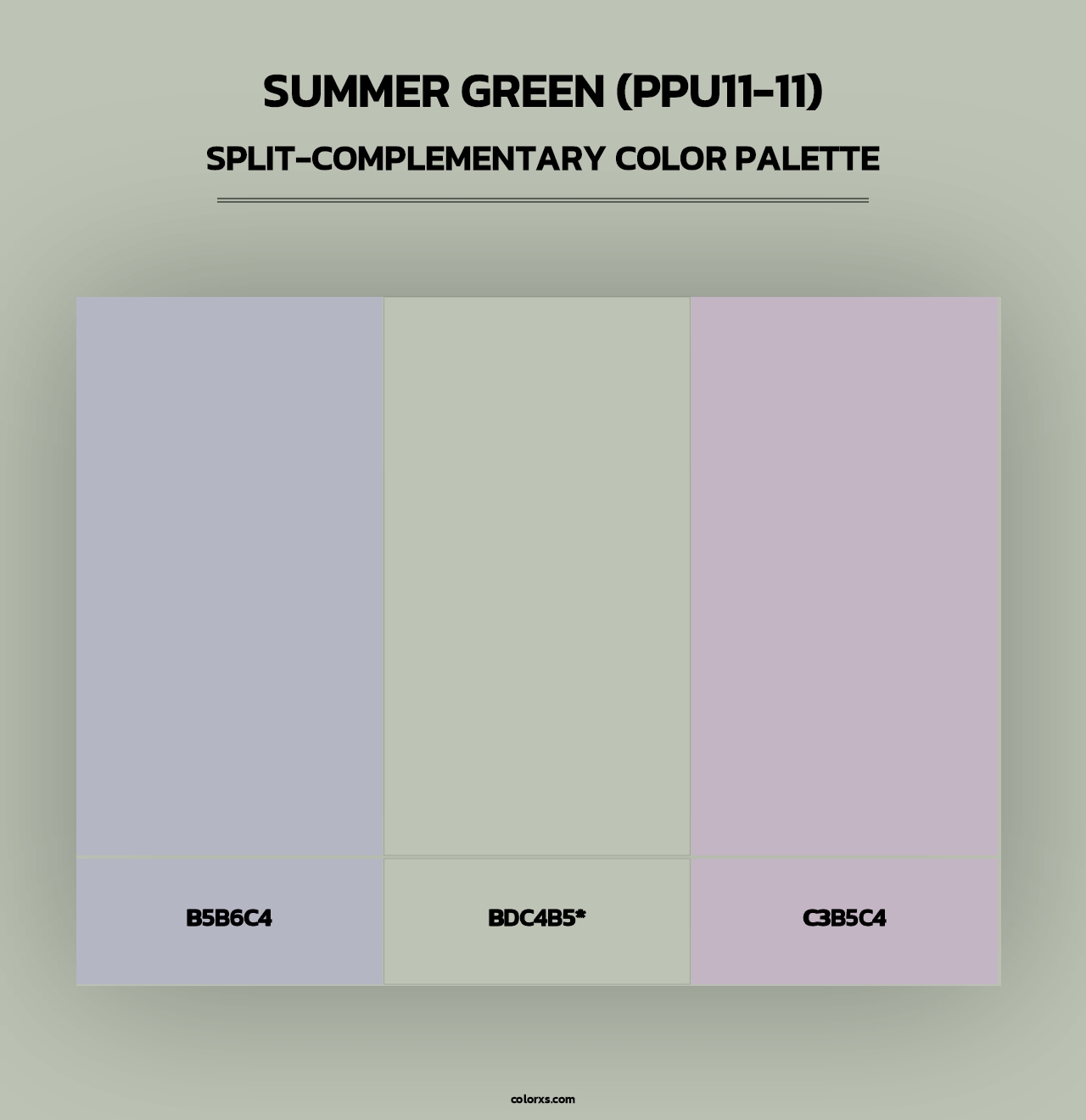 Summer Green (PPU11-11) - Split-Complementary Color Palette