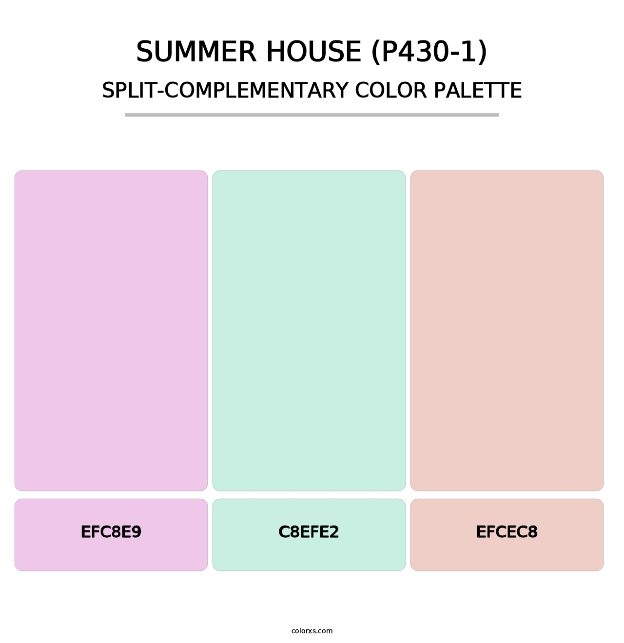 Summer House (P430-1) - Split-Complementary Color Palette
