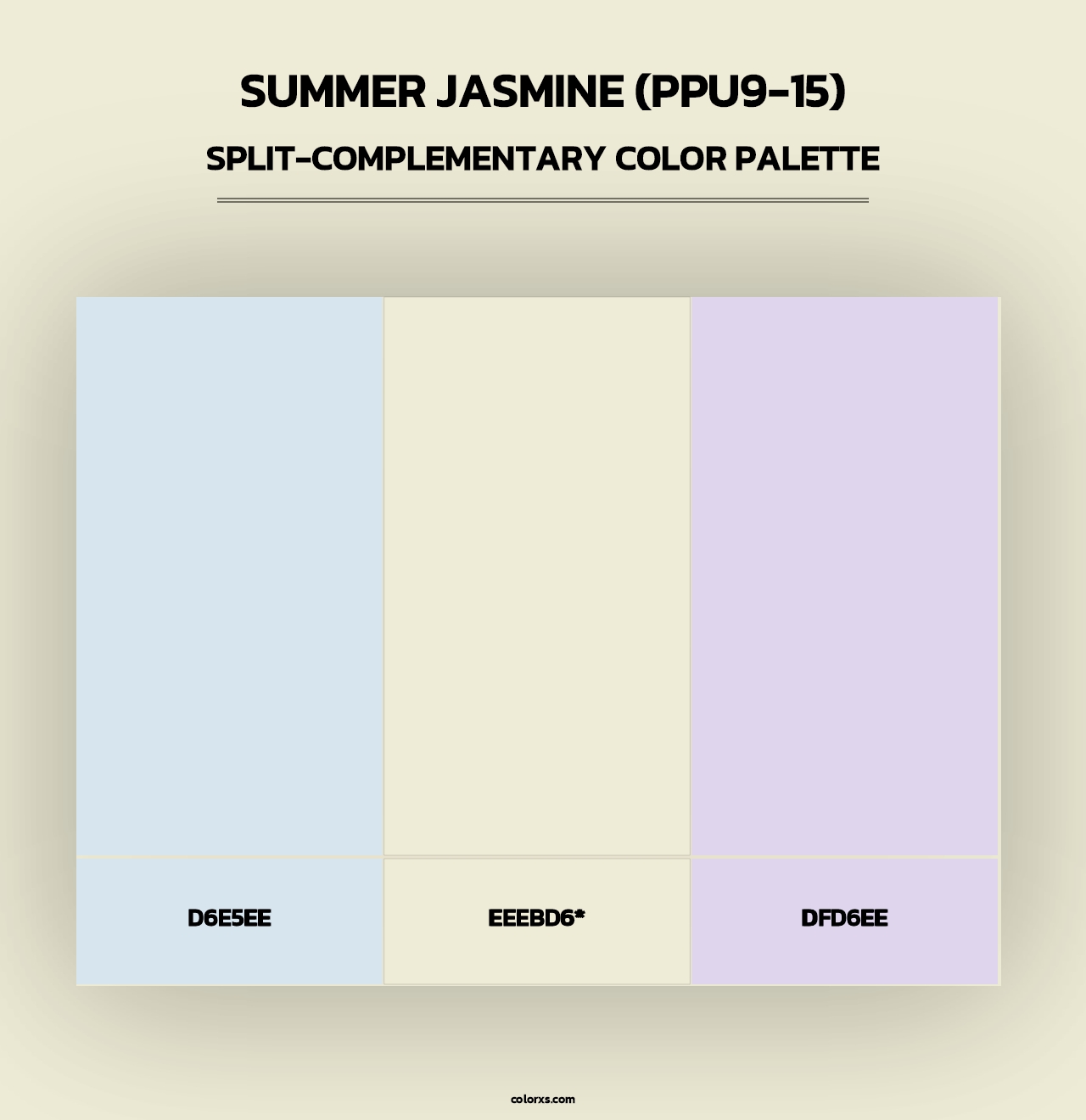 Summer Jasmine (PPU9-15) - Split-Complementary Color Palette