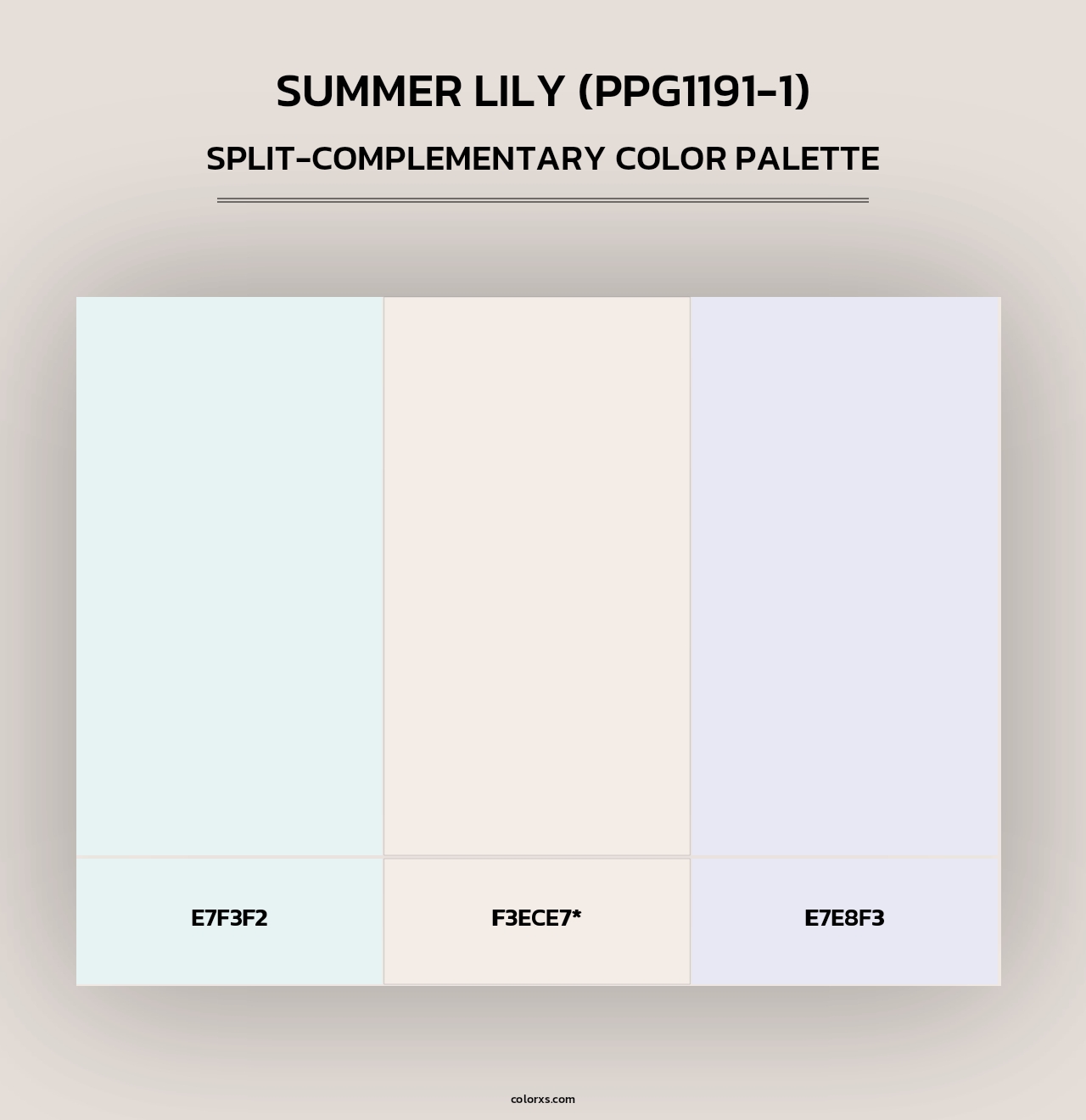 Summer Lily (PPG1191-1) - Split-Complementary Color Palette