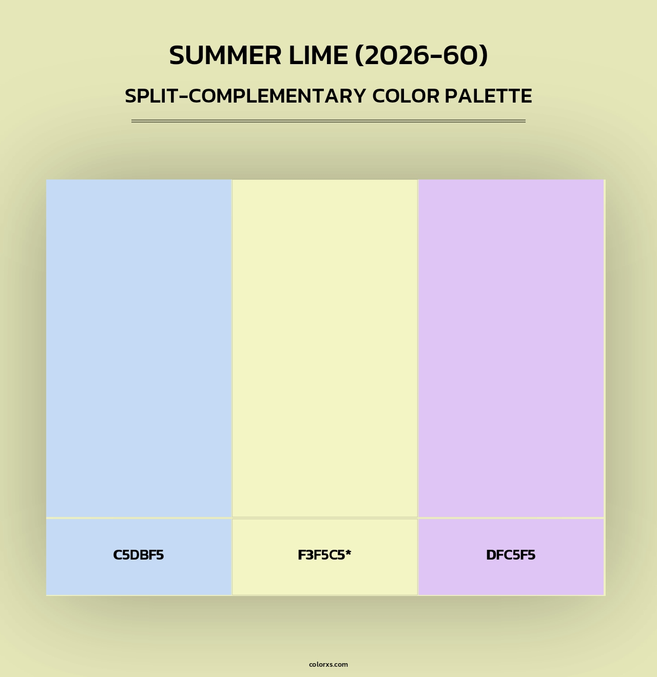 Summer Lime (2026-60) - Split-Complementary Color Palette