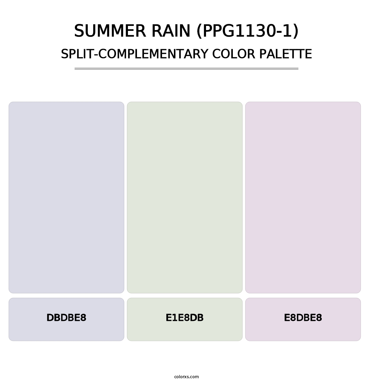 Summer Rain (PPG1130-1) - Split-Complementary Color Palette
