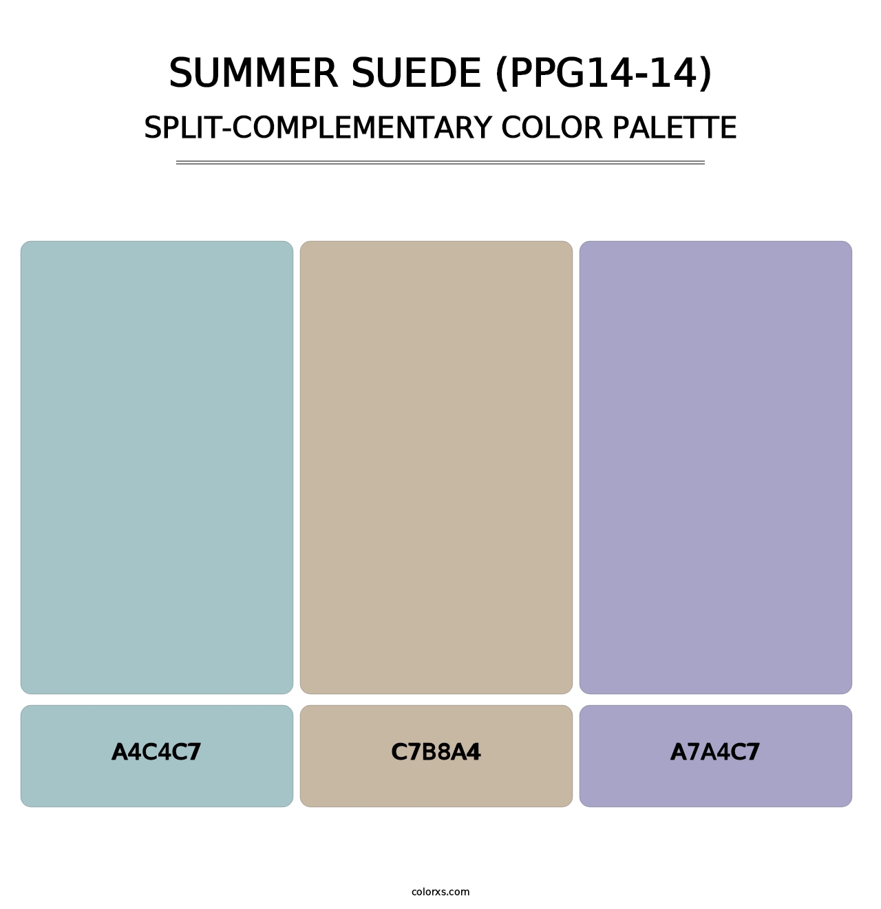 Summer Suede (PPG14-14) - Split-Complementary Color Palette