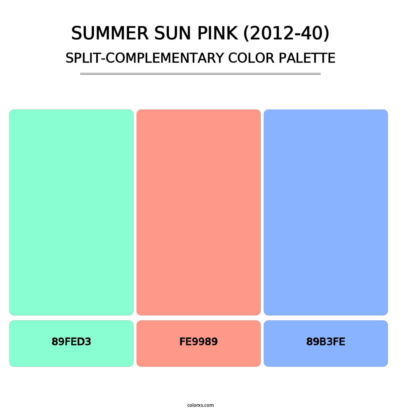 Summer Sun Pink (2012-40) - Split-Complementary Color Palette