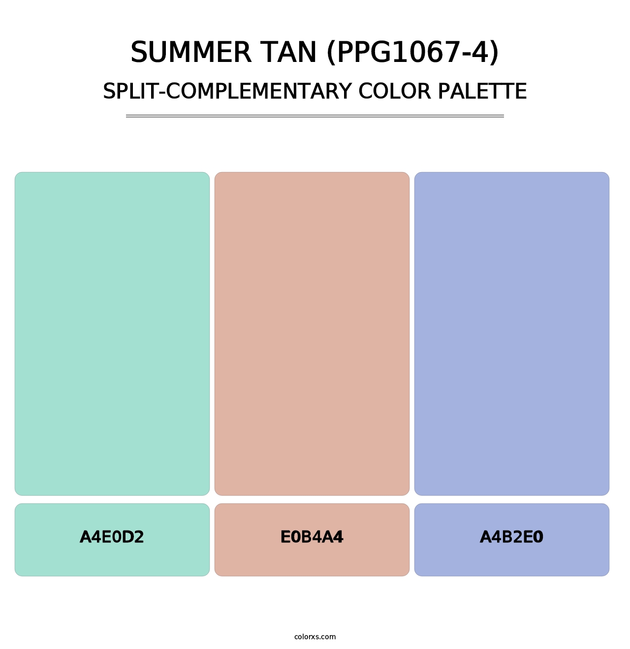 Summer Tan (PPG1067-4) - Split-Complementary Color Palette