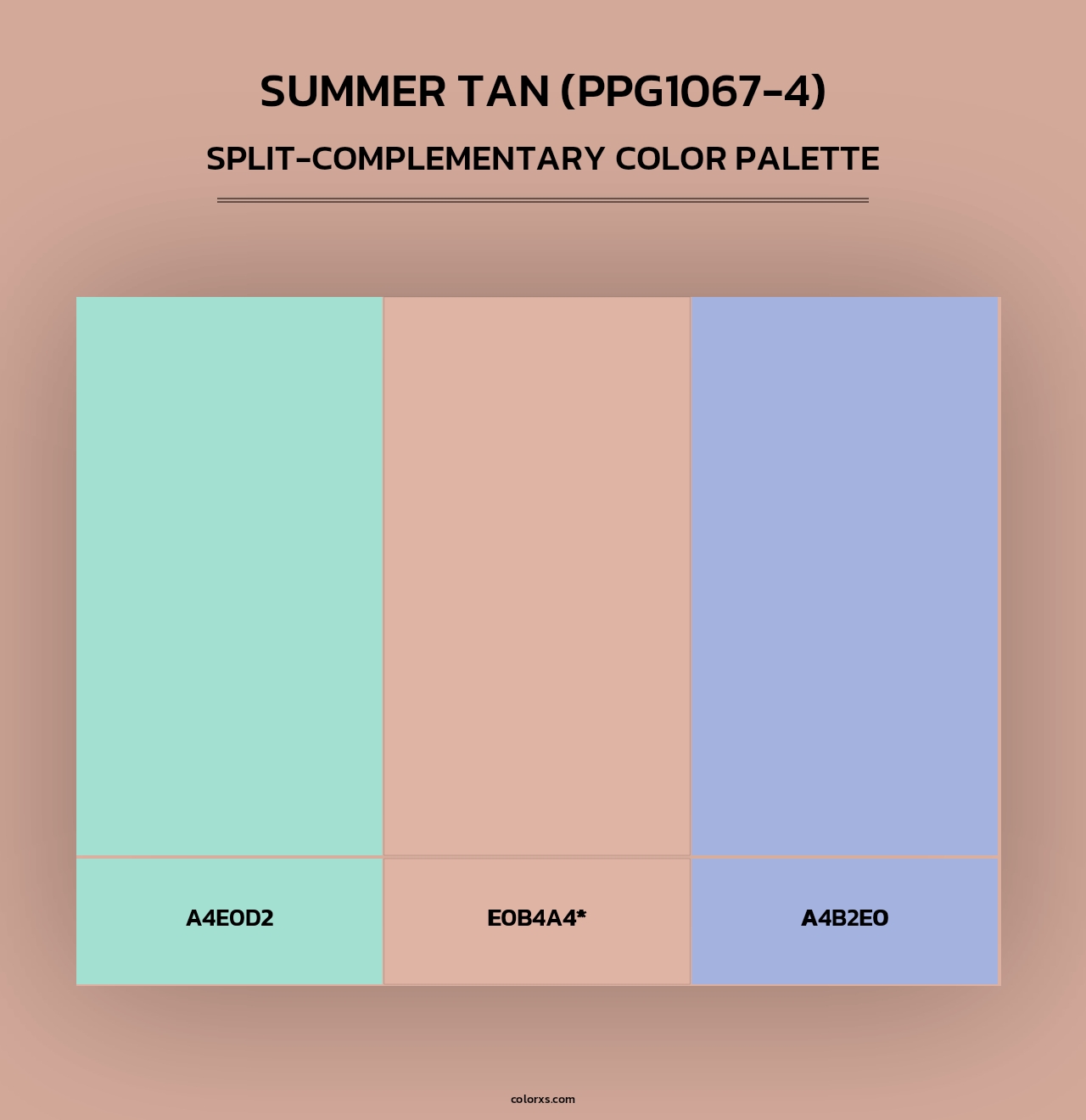 Summer Tan (PPG1067-4) - Split-Complementary Color Palette