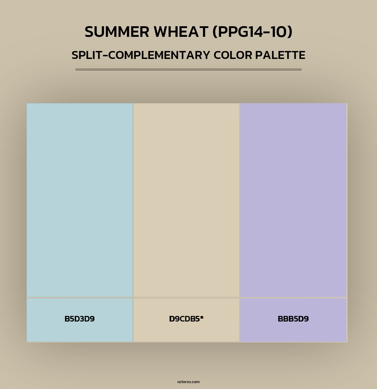 Summer Wheat (PPG14-10) - Split-Complementary Color Palette