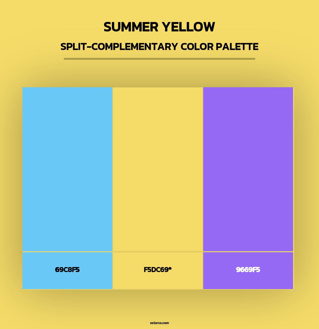Summer Yellow - Split-Complementary Color Palette