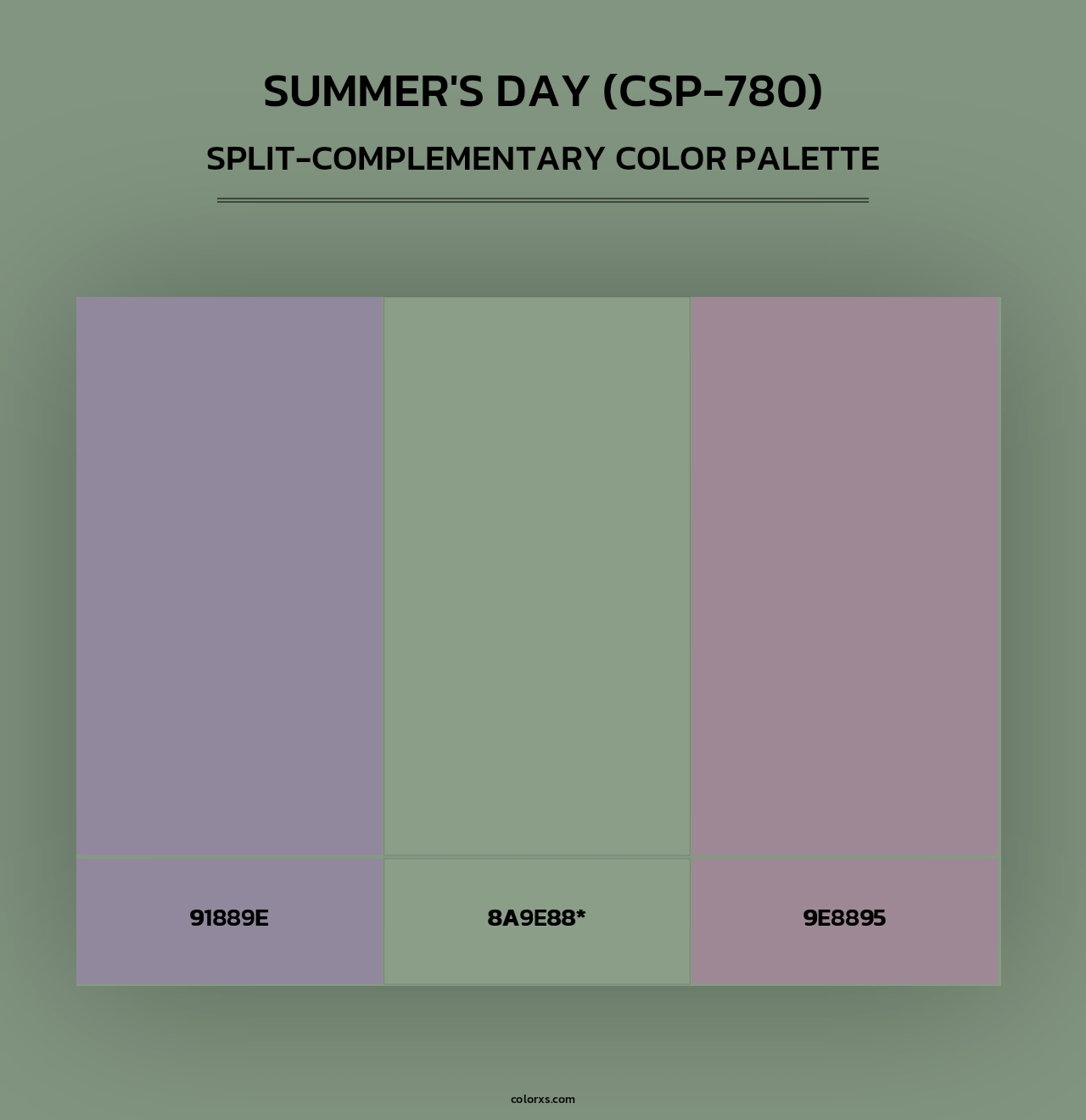 Summer's Day (CSP-780) - Split-Complementary Color Palette
