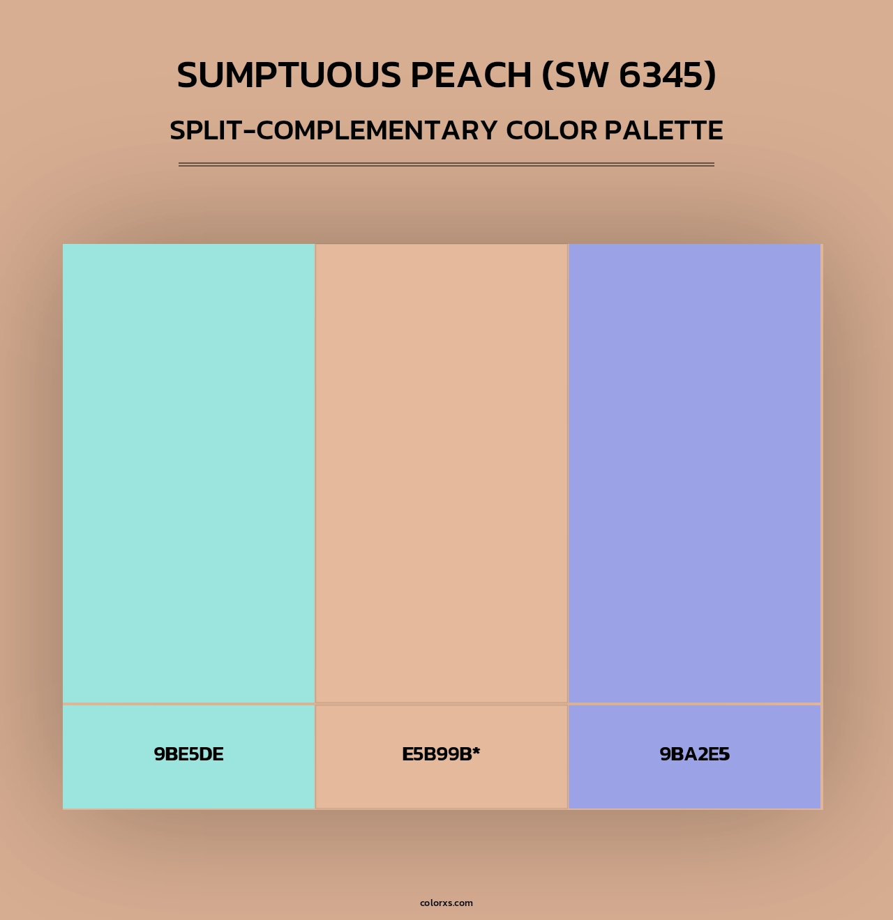 Sumptuous Peach (SW 6345) - Split-Complementary Color Palette