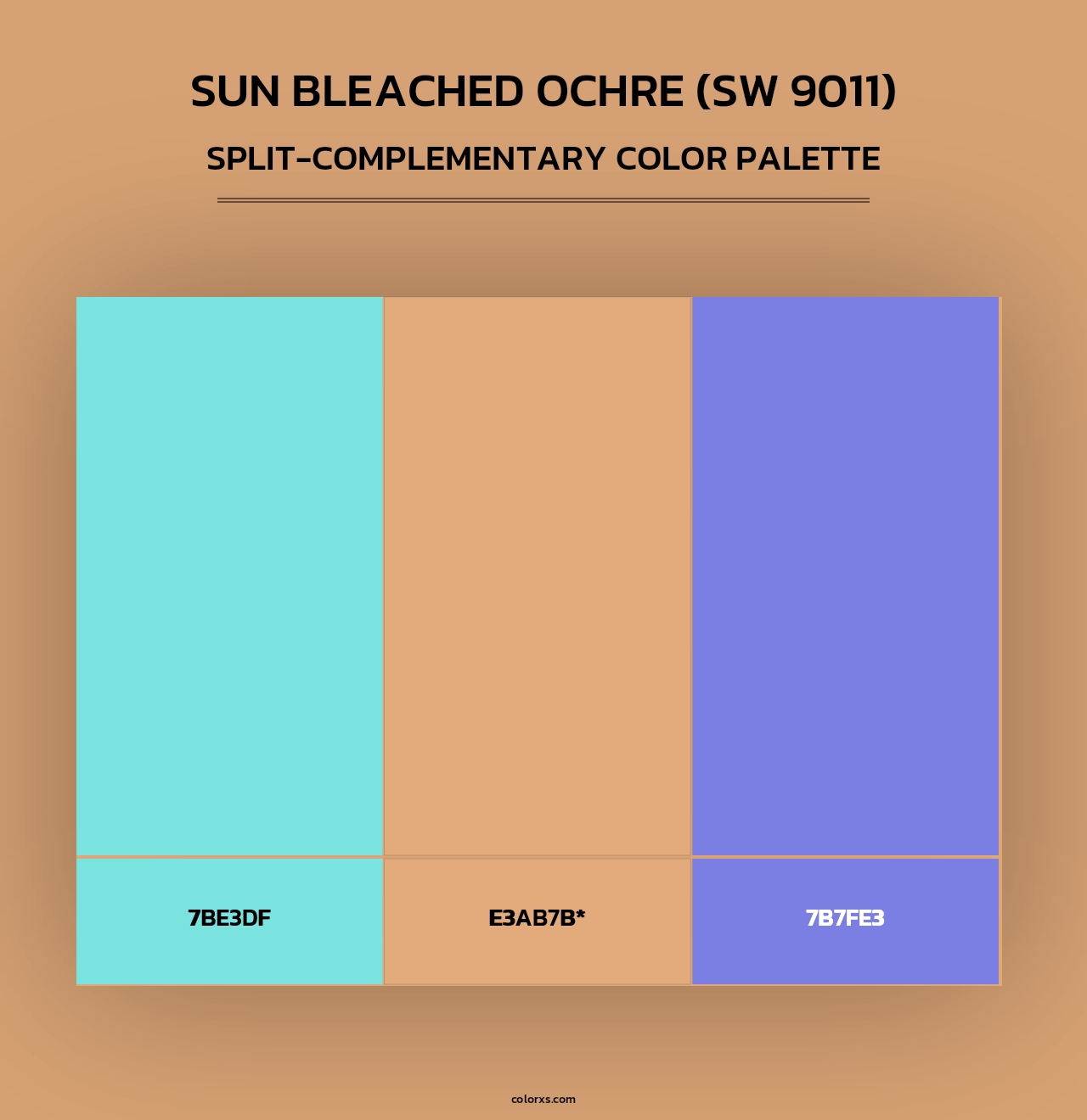 Sun Bleached Ochre (SW 9011) - Split-Complementary Color Palette
