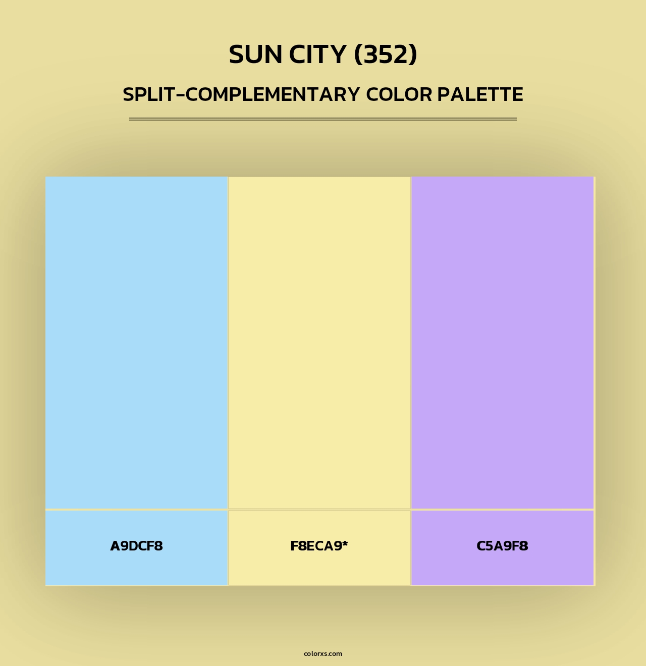 Sun City (352) - Split-Complementary Color Palette