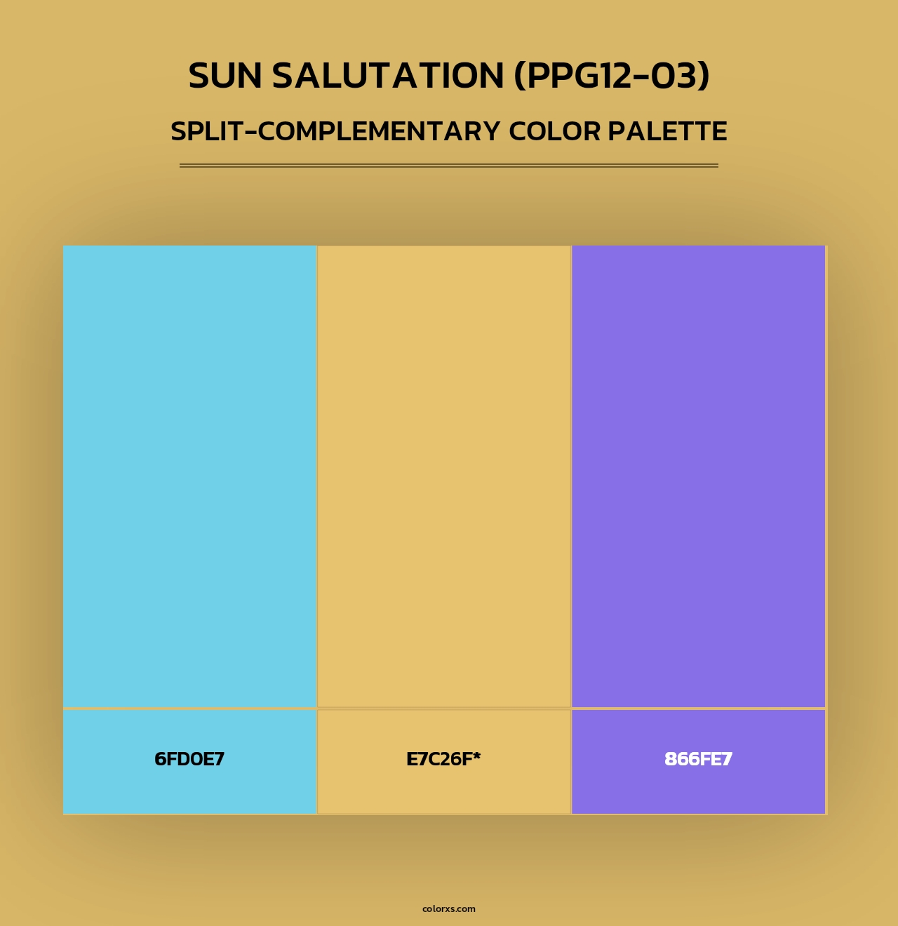 Sun Salutation (PPG12-03) - Split-Complementary Color Palette