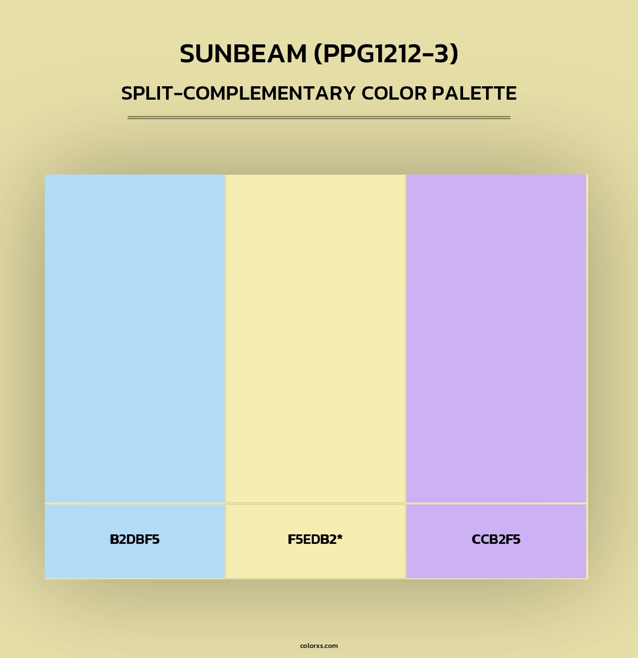 Sunbeam (PPG1212-3) - Split-Complementary Color Palette