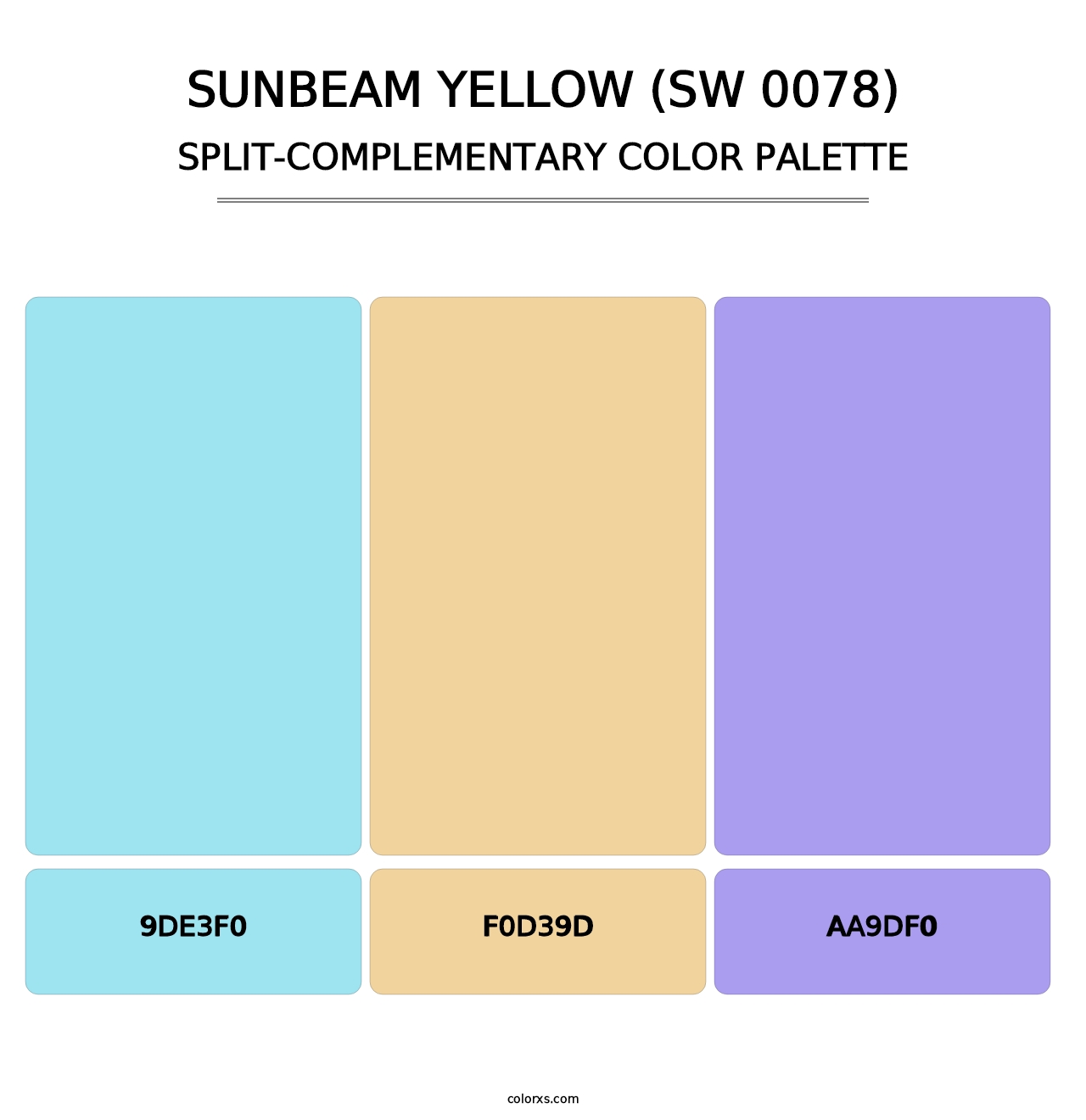 Sunbeam Yellow (SW 0078) - Split-Complementary Color Palette