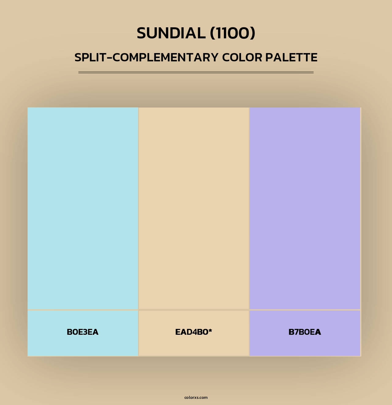 Sundial (1100) - Split-Complementary Color Palette