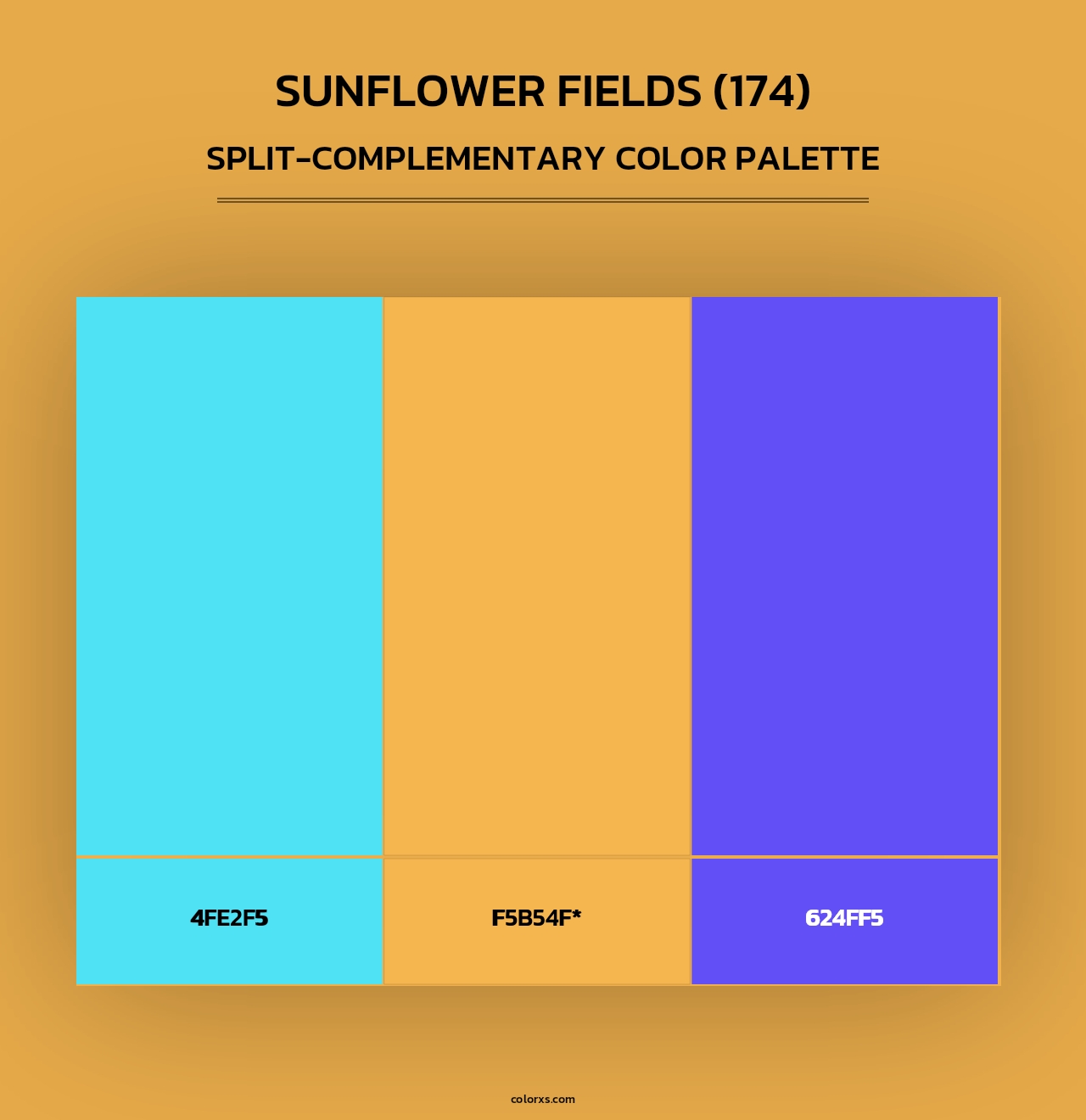 Sunflower Fields (174) - Split-Complementary Color Palette