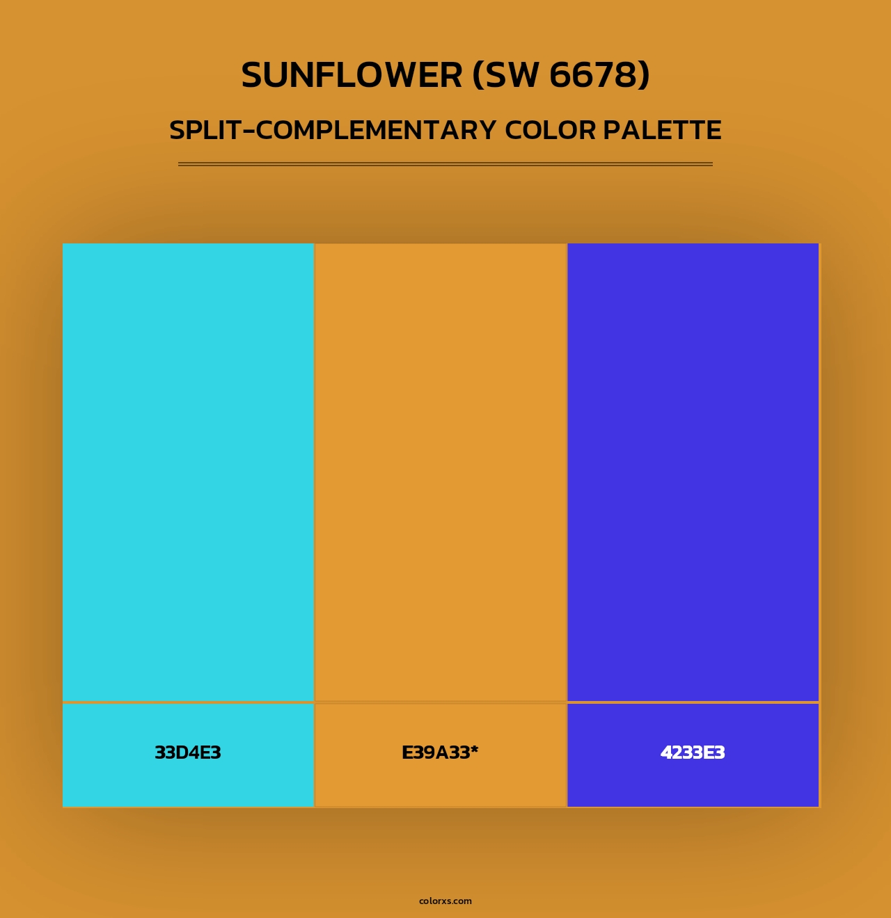 Sunflower (SW 6678) - Split-Complementary Color Palette