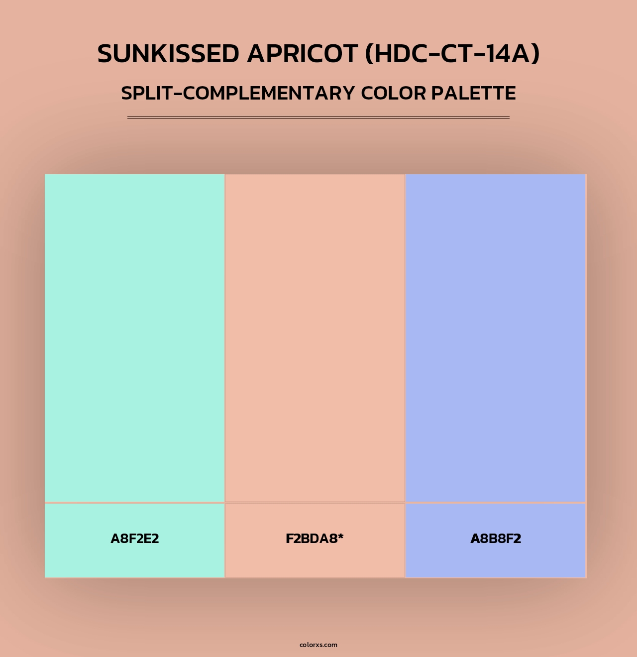 Sunkissed Apricot (HDC-CT-14A) - Split-Complementary Color Palette
