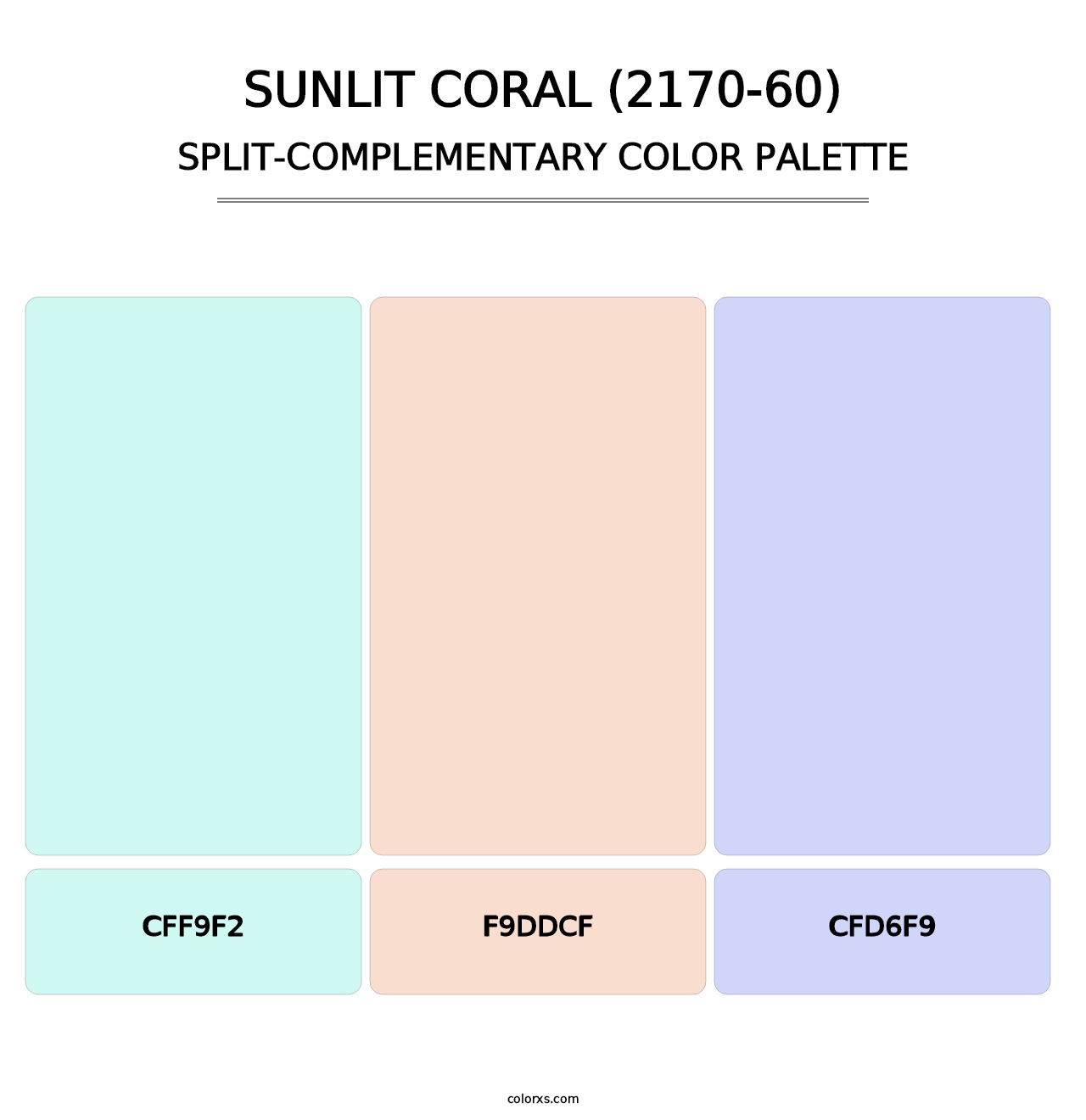 Sunlit Coral (2170-60) - Split-Complementary Color Palette